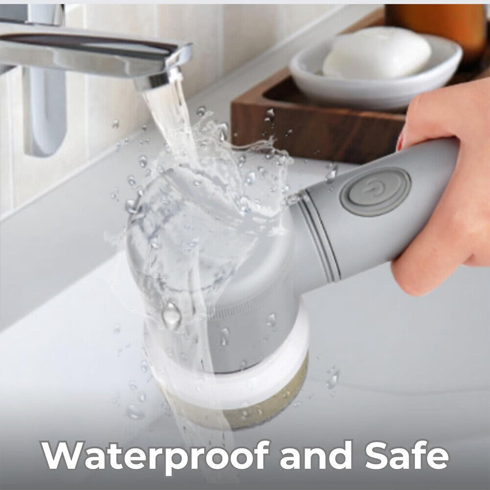 Electric Spin Scrubber Brush – 8-in-1 Rechargeable Cleaning Tool for Bathroom, Kitchen & Tiles